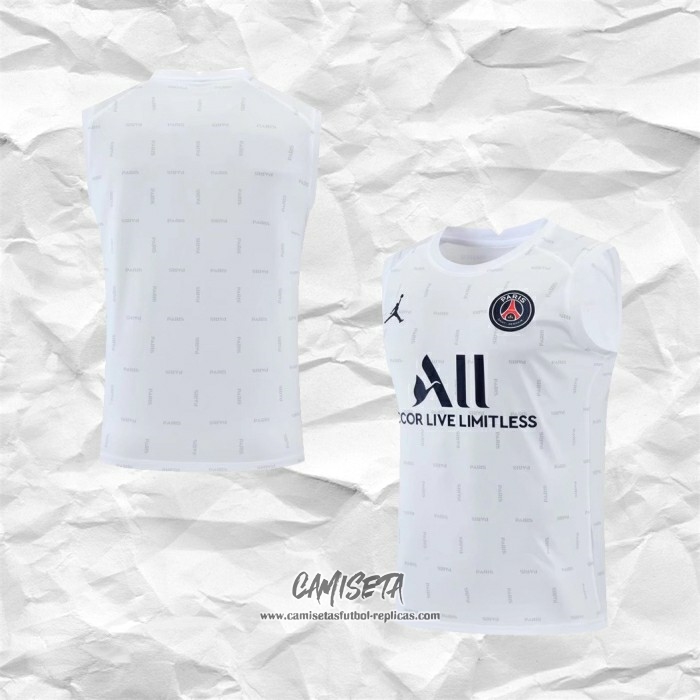 Camiseta de Entrenamiento Paris Saint-Germain 2022 Sin Mangas Blanco